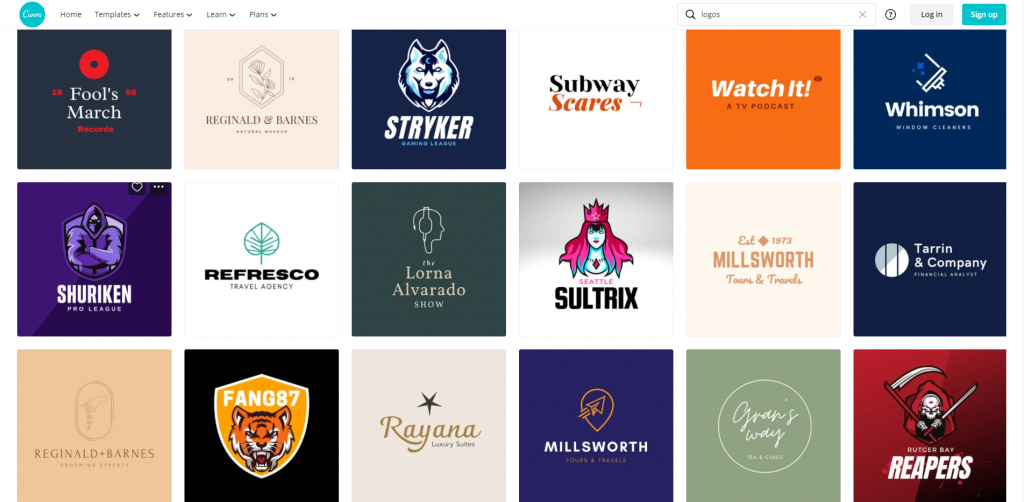 免費 Logo 製作工具 - Canva Logo 範本